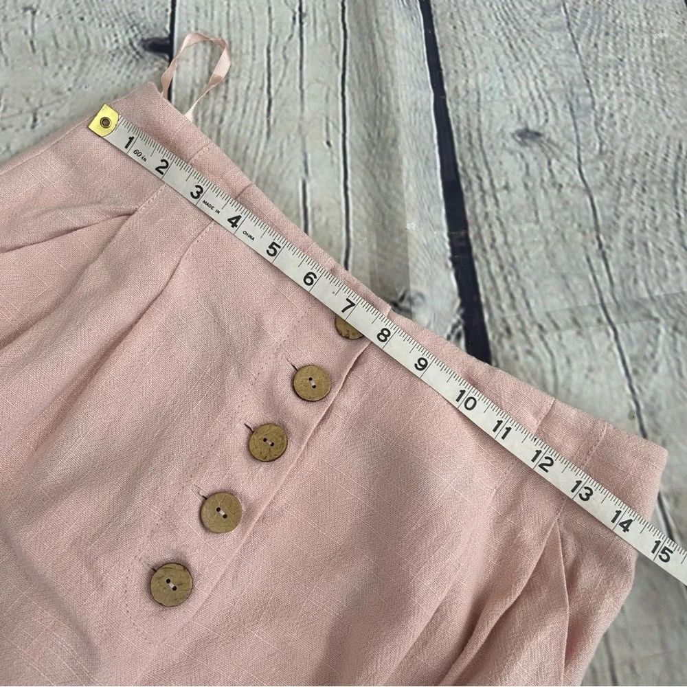 Topshop light Pink Wide-Leg high rise Pants NWT